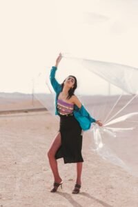 black midi skirt