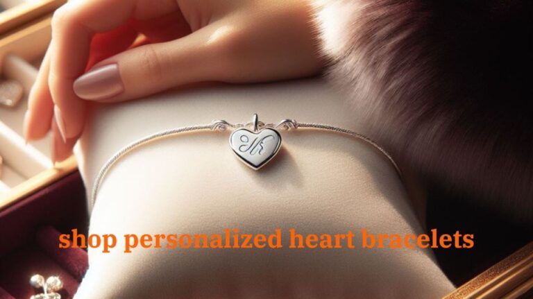 shop personalized heart bracelets