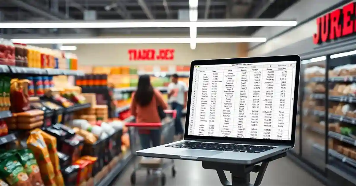 trader joes food codes database list excel