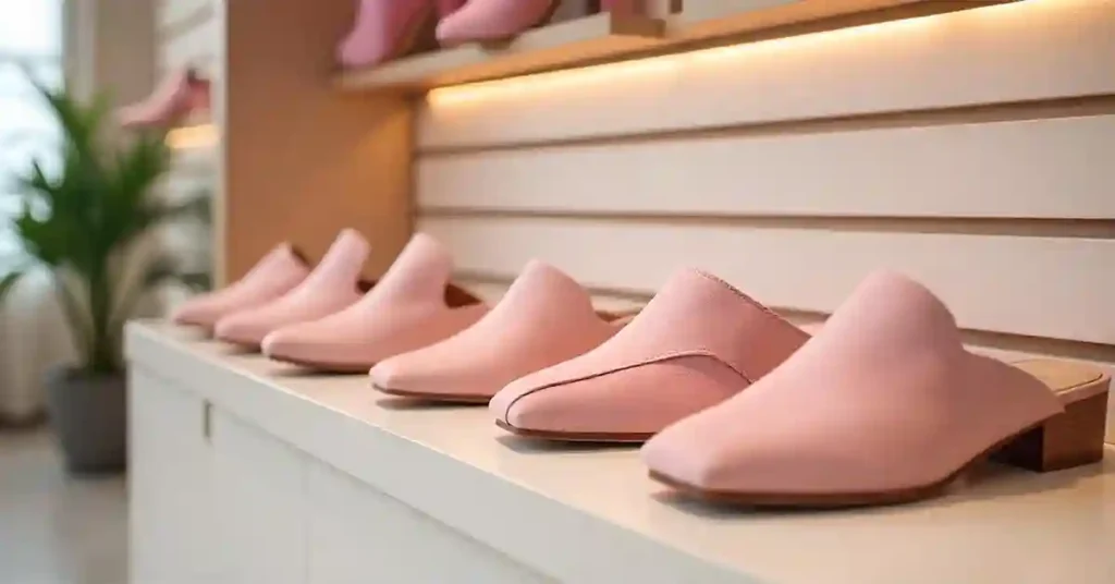 Variety of Pink Mules