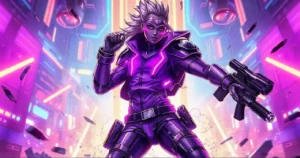 Purple Electra X Skin: Attractive Gaming Avatar Appearance