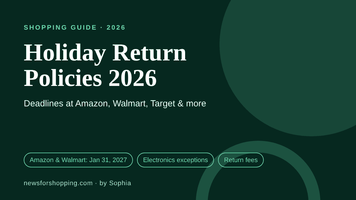 Holiday return policies 2026: deadlines at Amazon, Walmart, Target and more